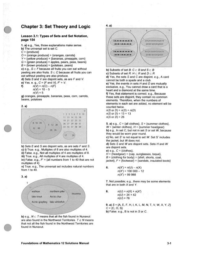 Set Theory Solutions