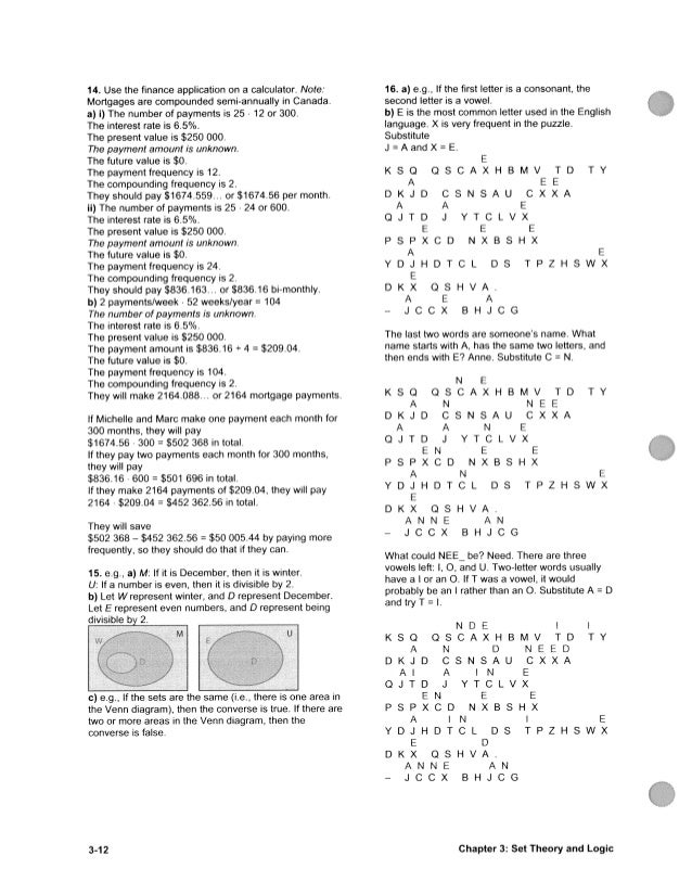 Set Theory Solutions