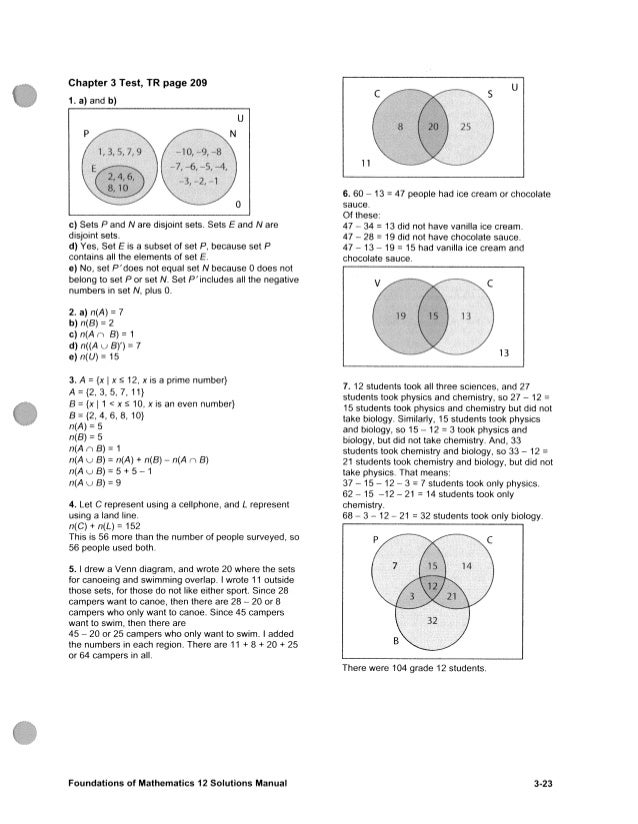 Set Theory Solutions
