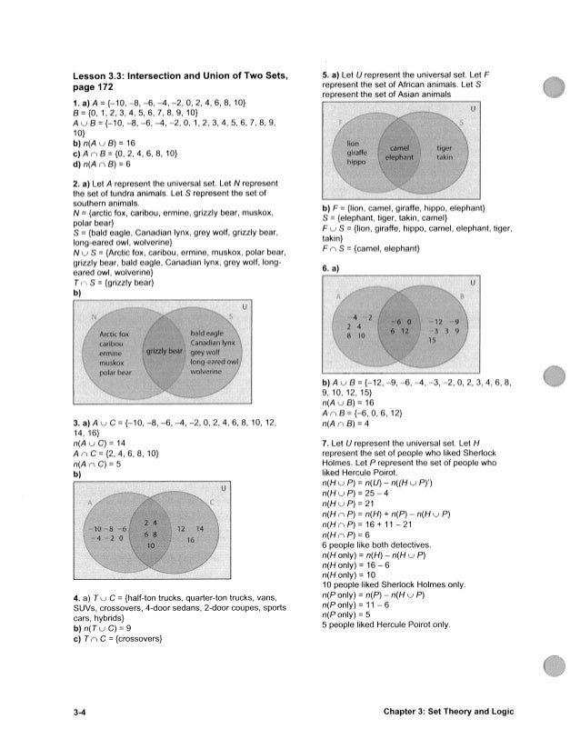Set theory solutions