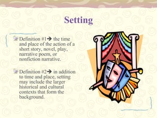 Setting And Characterization | PPT | Free Download
