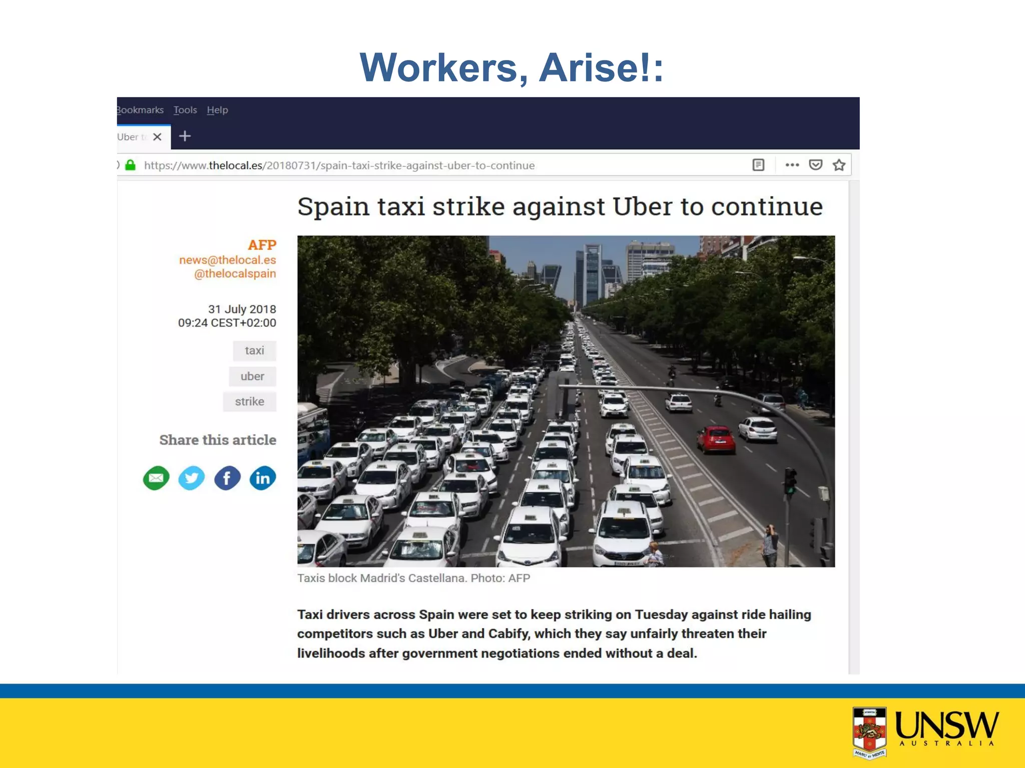 Workers, Arise!:
 