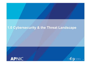 1.0 Cybersecurity & the Threat Landscape
5
 