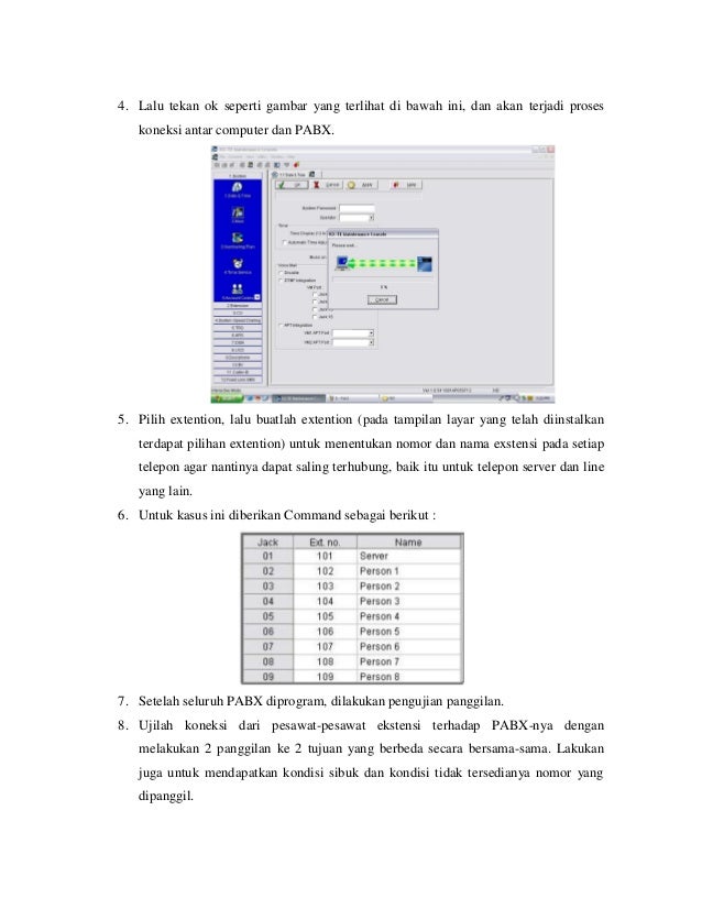 Setting 2 unit pabx kx tes824