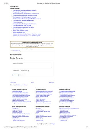 Setting ad hoc windows 7 tutorial komputer | PDF