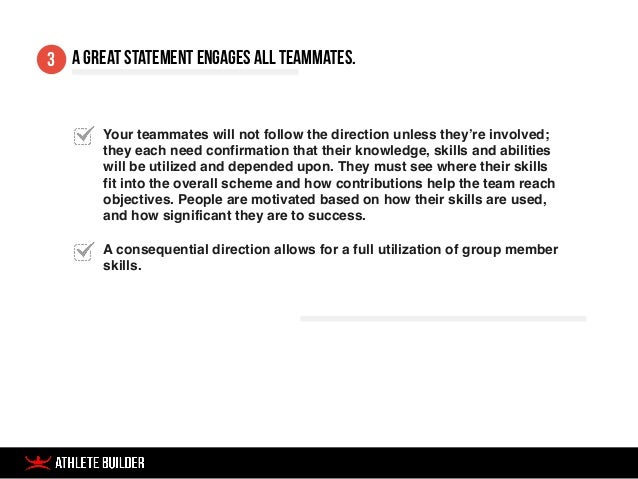 How to write a directional statement picture