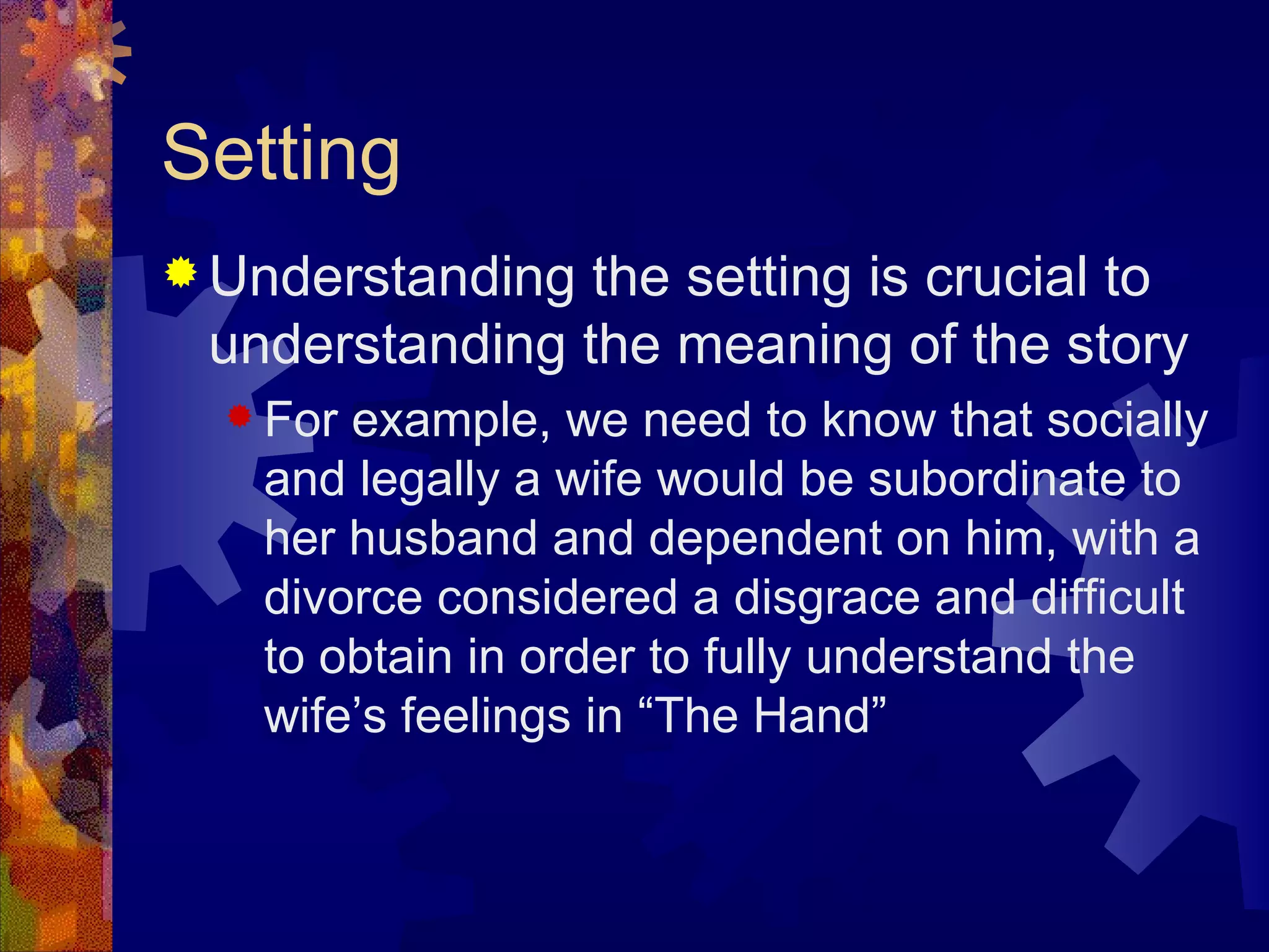 Setting and symbolism | PPT