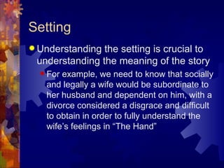 Setting and symbolism | PPT
