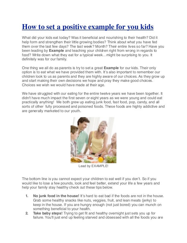 Setting a Positive Example for your Kids