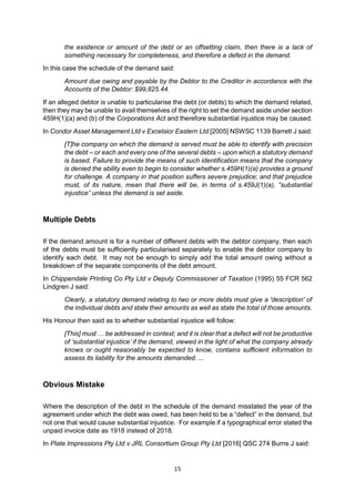 Stautory Demand Example Setting aside statutory demand in australia | PDF