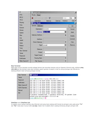 Setting billing hotspot integrasi router mikrotik | DOC