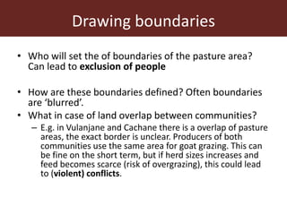Setting boundaries: Legislation of communal pasture areas