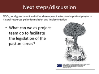 Setting boundaries: Legislation of communal pasture areas