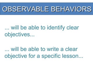 Specific Clear Objective Setting clear objectives 2013 conference | PPT