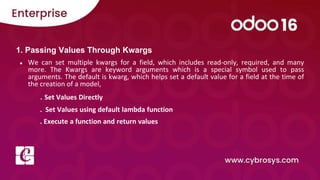 Setting Default Value for Fields in Odoo 16 | PPTX