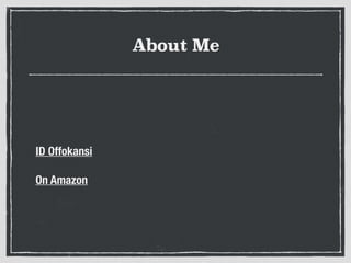 About Me
ID Offokansi
On Amazon
 