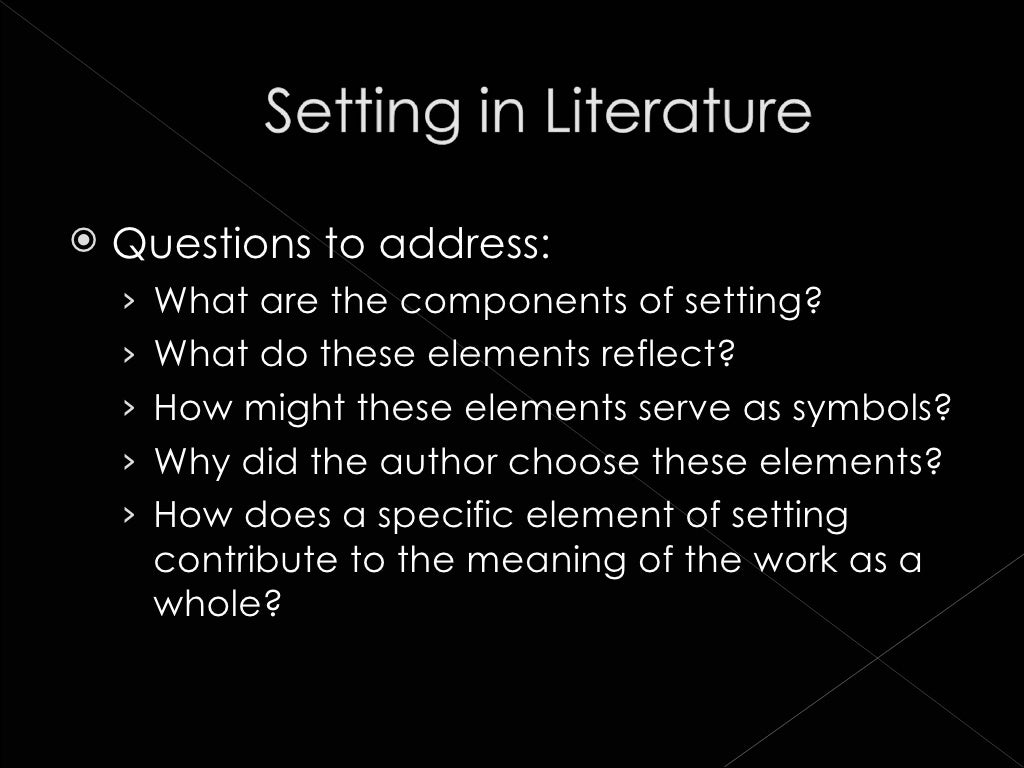 Setting in literature