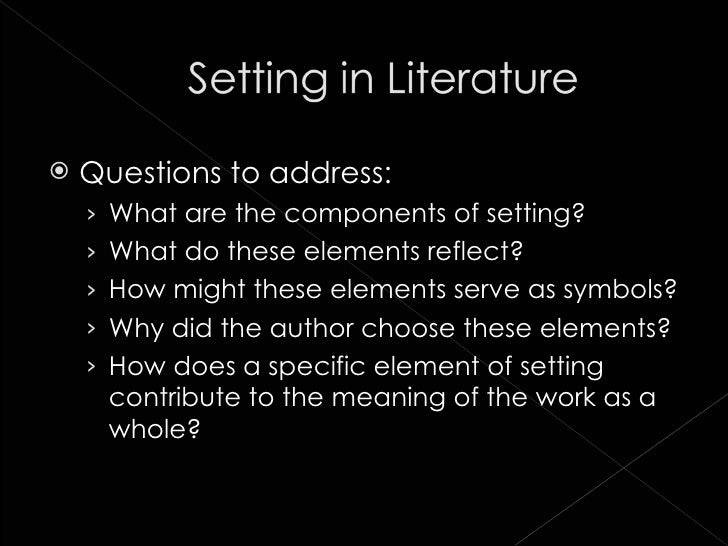 Setting in literature