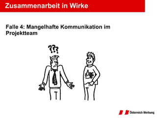 Zusammenarbeit in Wirke <ul><li>Falle 4: Mangelhafte Kommunikation im Projektteam </li></ul>