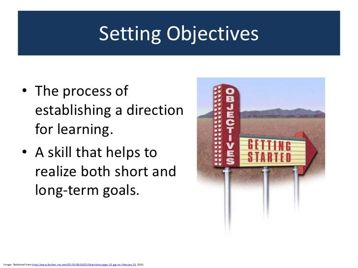 Setting Objectives