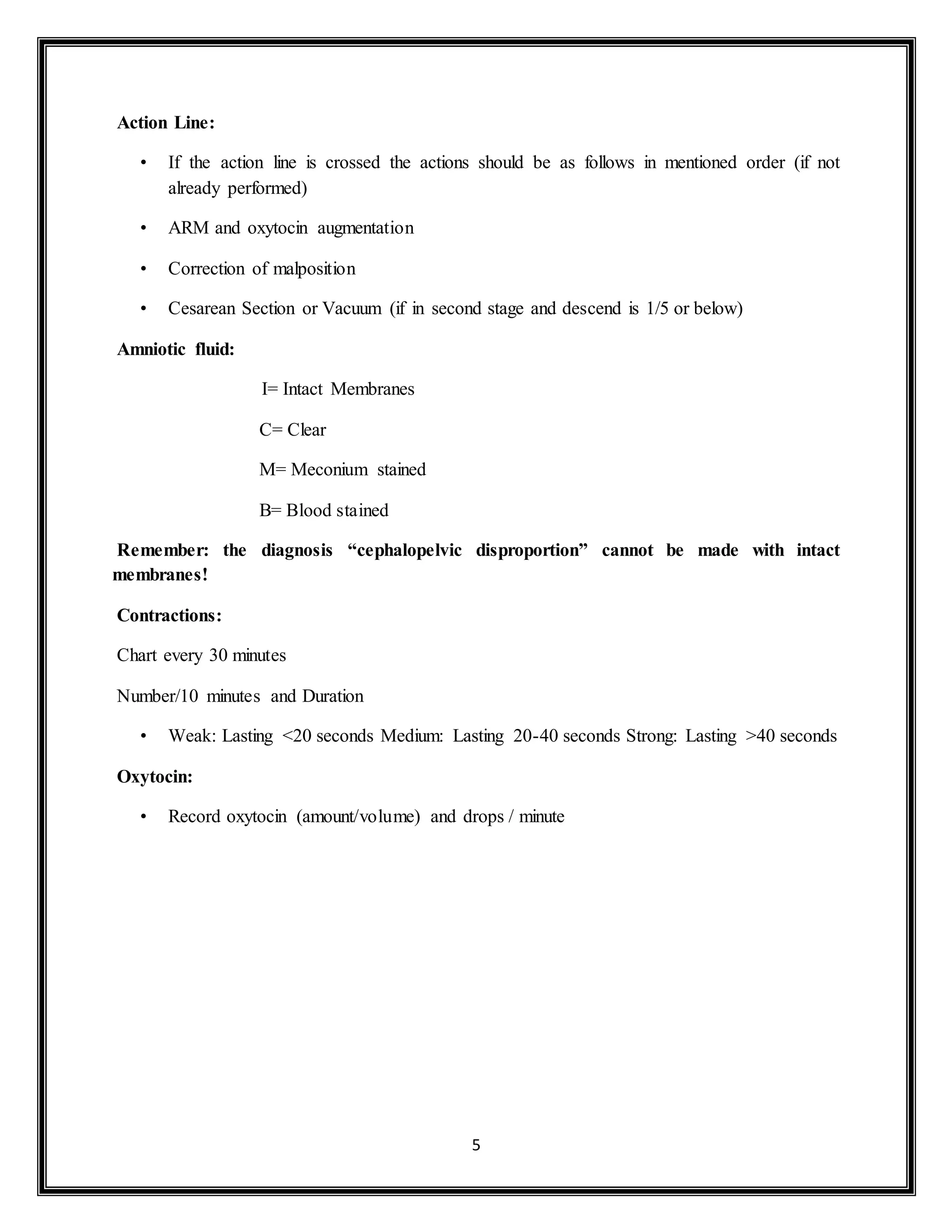 In Partograph and Setting of labour room word file | DOCX