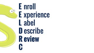 E
E
L
D
R
C
nroll
xperience
abel
escribe
eview
 