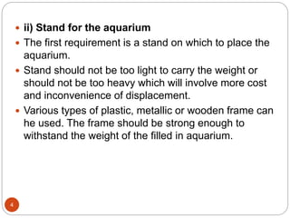 Setting up a aquarium
