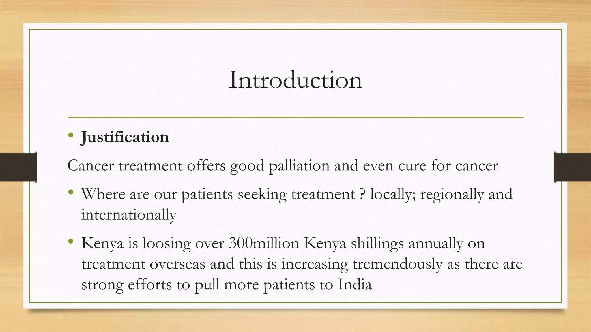 Chemo Daycare unit | PPTX
