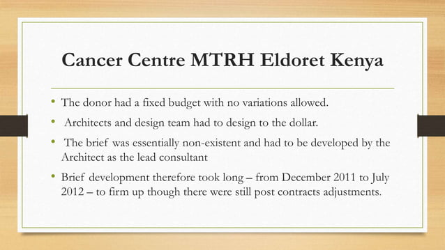 Chemo Daycare unit | PPTX