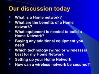 Setting up a home network | PPT