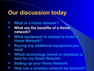 Setting up a home network | PPT