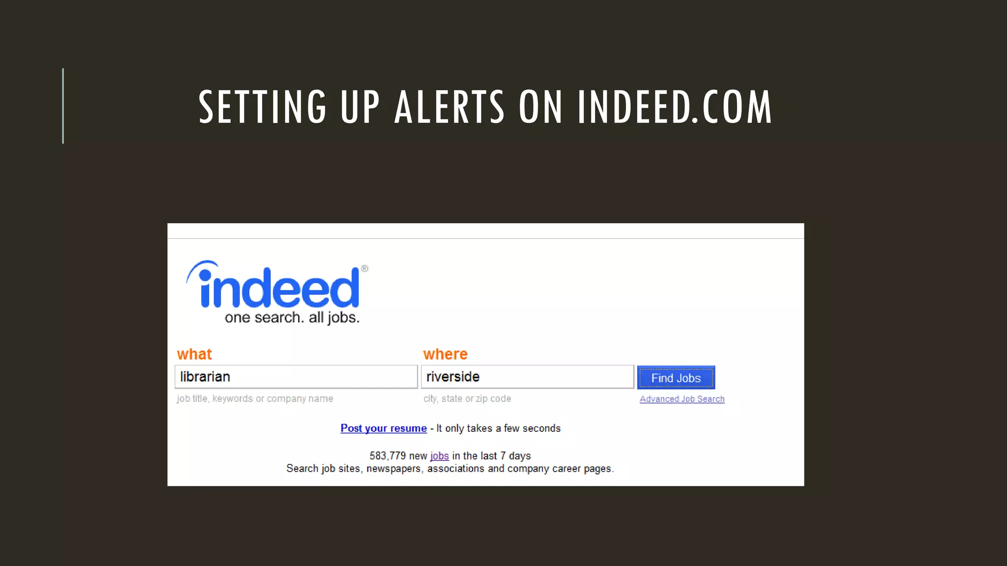 How to create job alerts on indeed.com