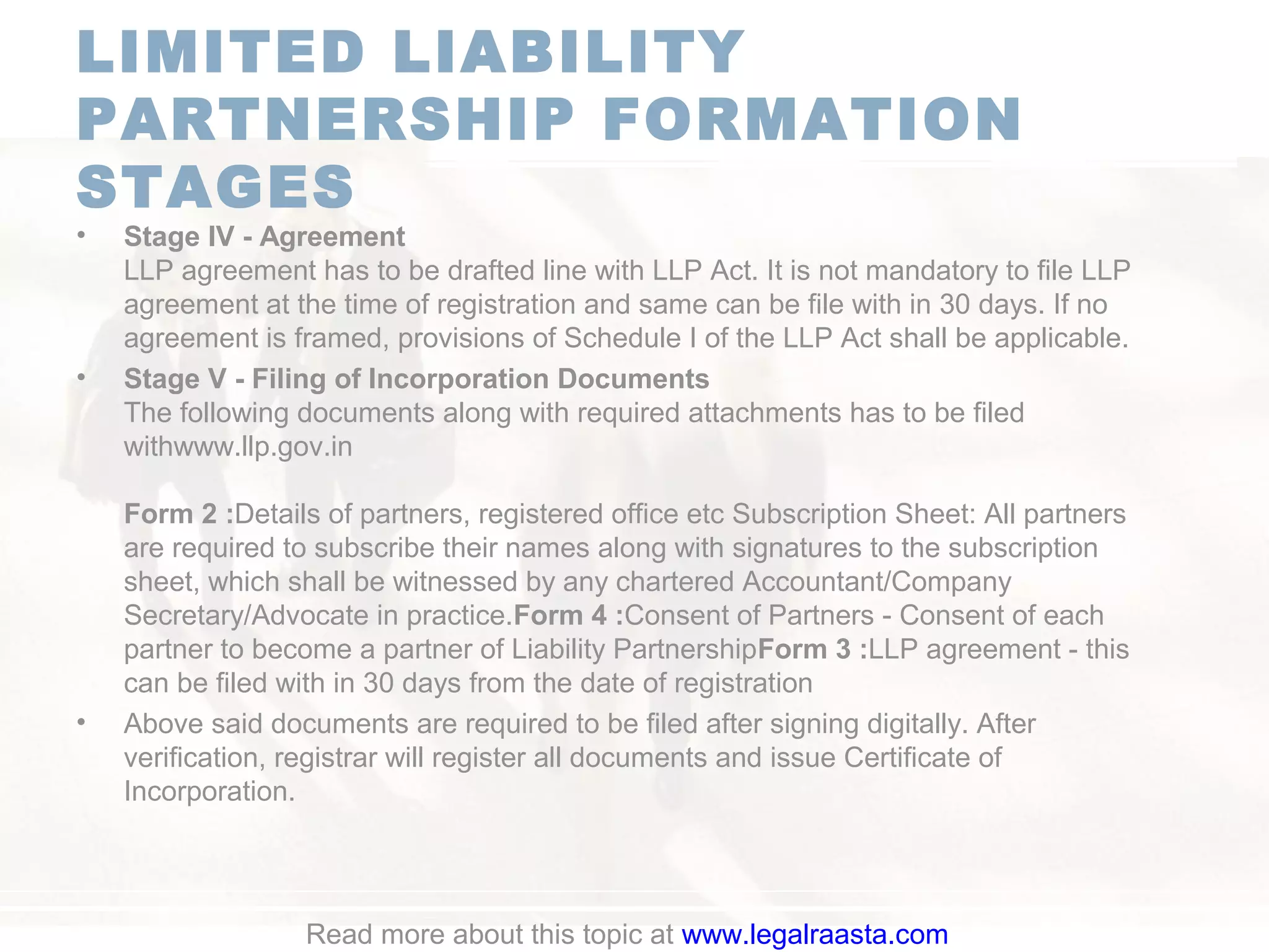 Setting up an llp in india by legal raasta | PPT