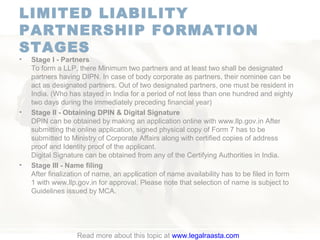 Llp Formation Process Setting up an llp in india by legal raasta | PPT