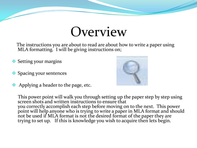 Setting up a paper using mla format | PPTX
