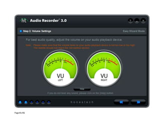 Recorder Set Up Setting up aAudio recorder for cassette player | DOCX