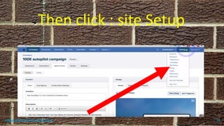 Then click : site Setup
topanalyticalvirtualassistant 91
 