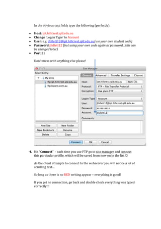 Setting up ftp for mp | DOCX