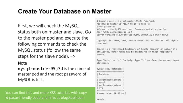 Setting up MySQL Replication Cluster in Kubernetes | PPT
