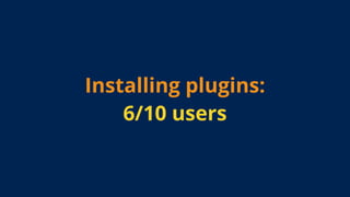 Installing plugins:
6/10 users
 