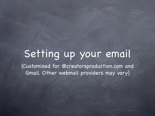 Setting up your email ,[object Object]