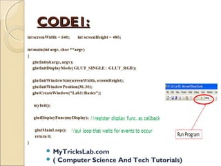 Setting up your first open gl program | PPT