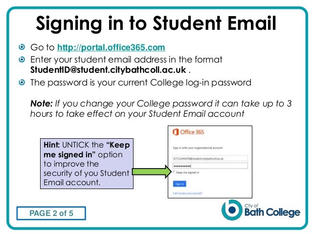 Setting up your student email account 5 nov 14