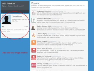 Now add your image and bio!
 