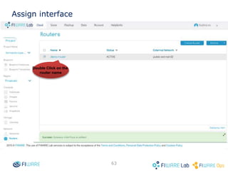 62
Add subnet associate to the previous network
Add subnet
 