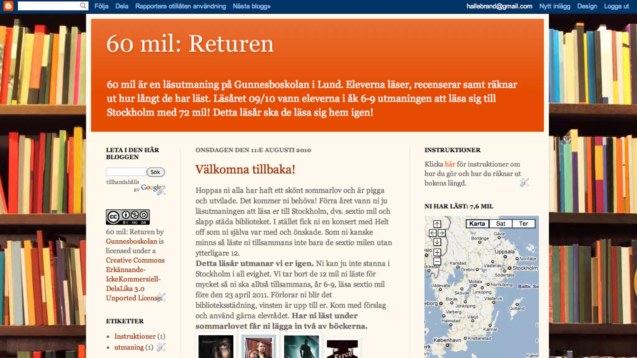 Gunnesboskolans läsutmaning år 6-9
 