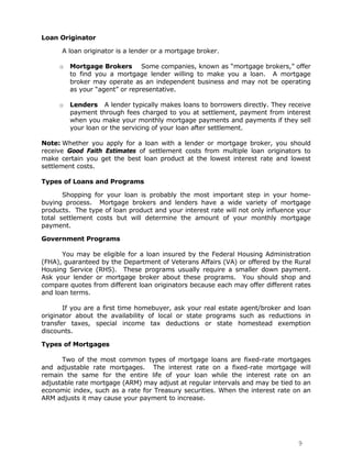 Settlement Booklet - Revised 01-06-2010 | PDF