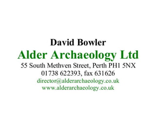 Settlement david bowler-alder archaeology ltd