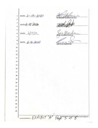 5
10
15
20
25
2
3
4
6
7
11
12
13
14
16
17
18
19
21
22
23
24
26
27
28
DATE: 6- !£- MiO ~~
'vfcrus
DATE:b-- /('-:Ao;)o
J ~
DATE: iI
Ii°! 2,»
I
(
ARUNAS SODONIS
ex I1311
5
LEGAL02/39834963vl r'/ft"/ R,~ula~or~pfJ~ cntandJudgment
 