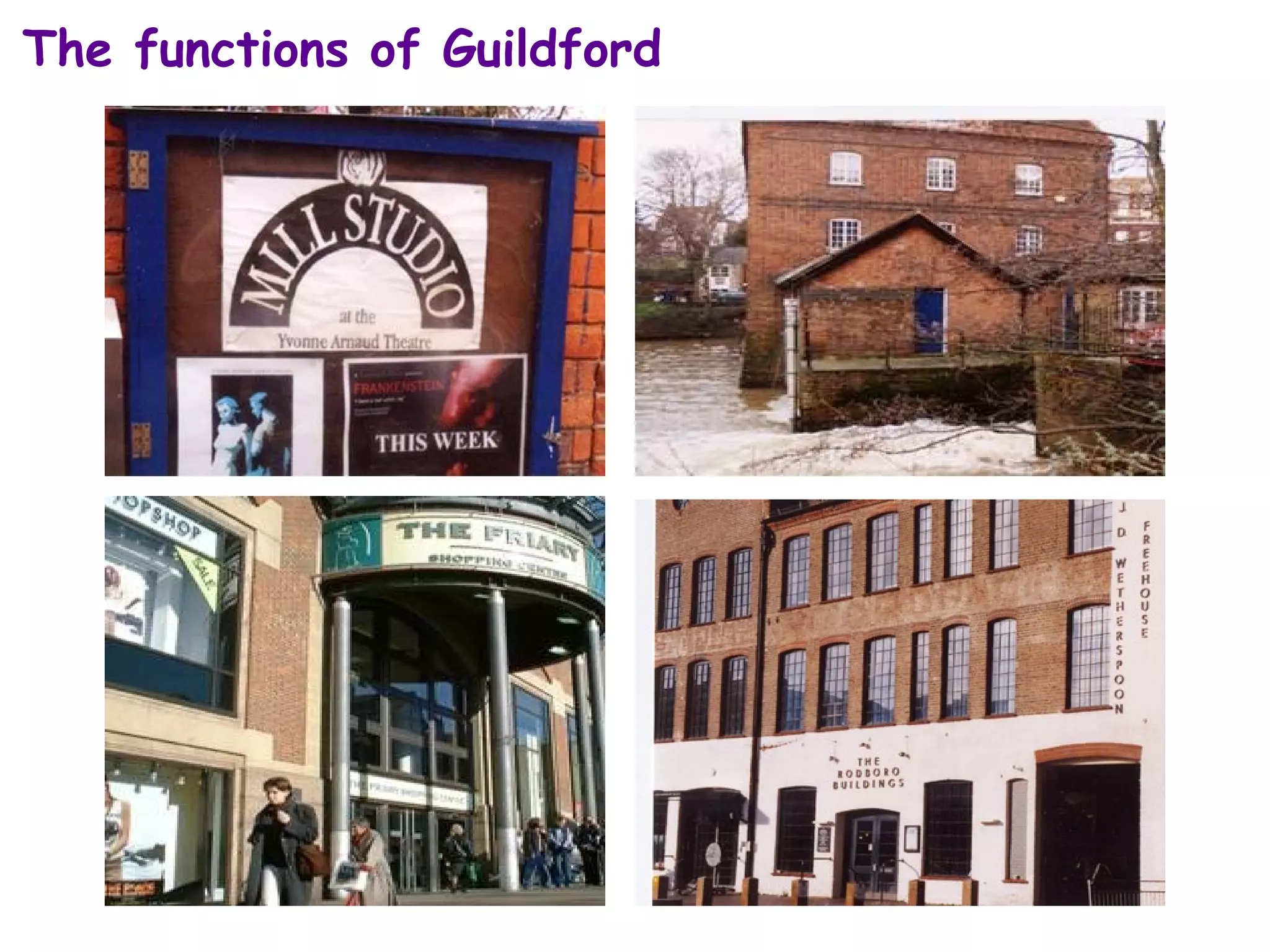 The functions of Guildford 